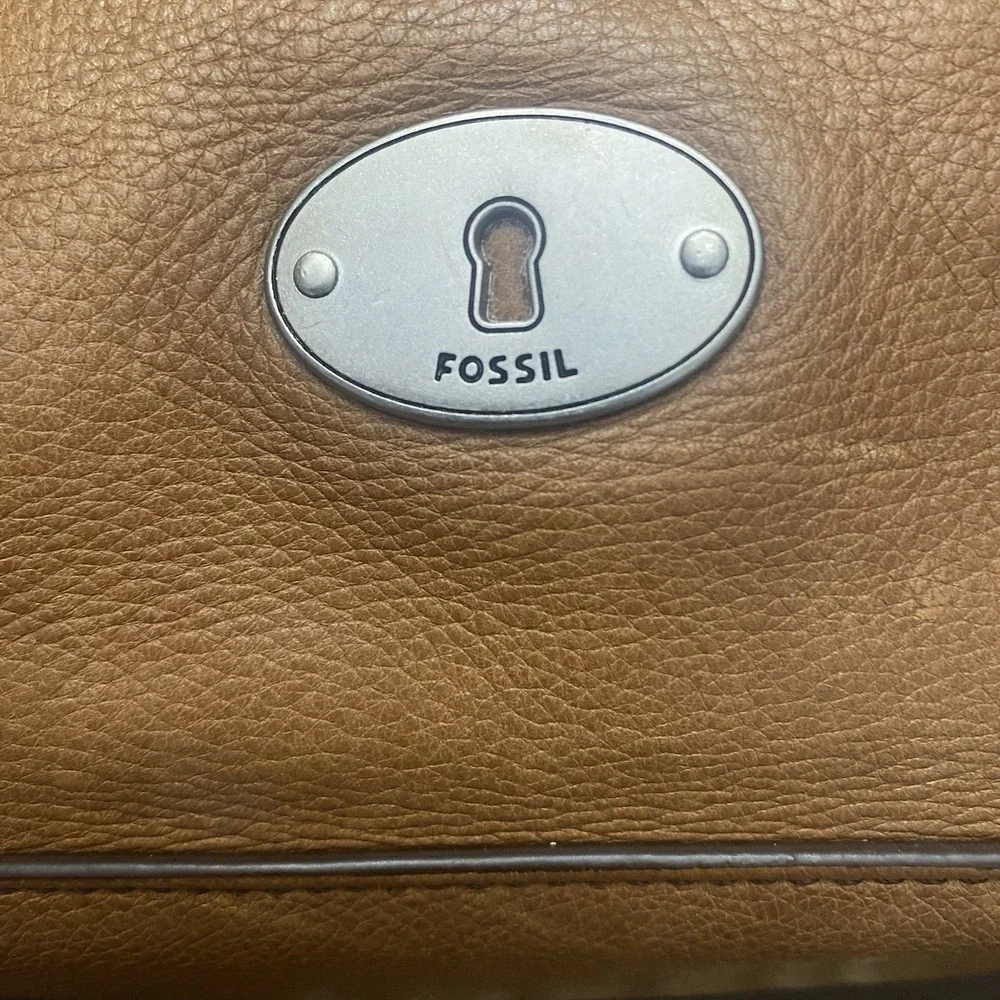 Fossil Brown Leather Hobo Shoulder Bag W Matching Wallet & Dust Bag